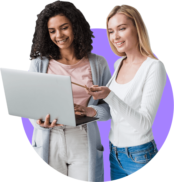 Digital marketing dashboard showing growth metrics